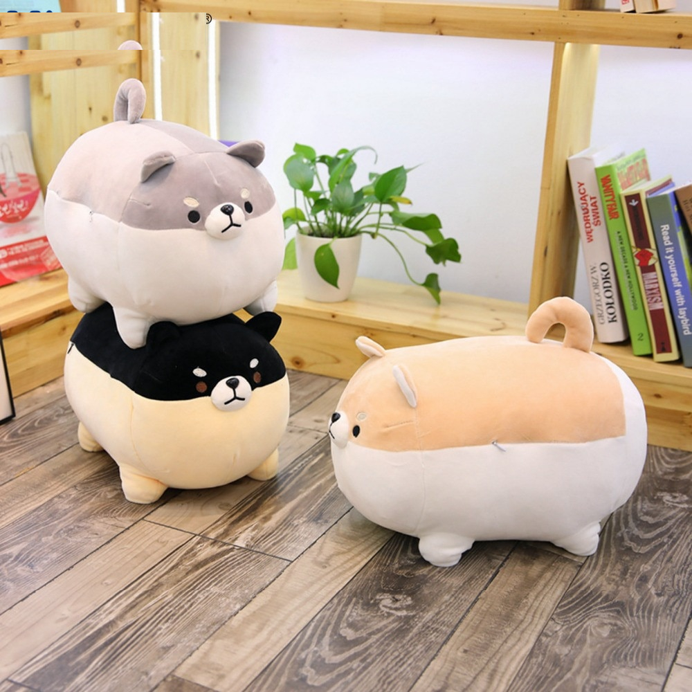 round shiba inu plush